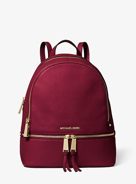 michael kors brown and burgundy purse|Michael Kors burgundy backpack.